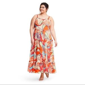 ALEXIS Target sz2X tiered floral print maxi dress NWT